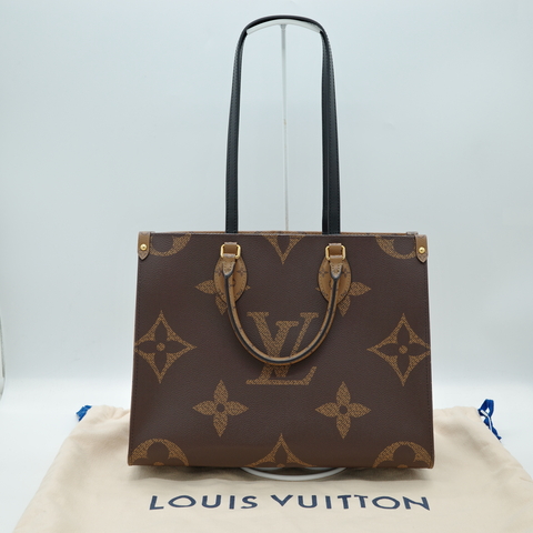 LV On The Go MM 老花 手提包 肩背包