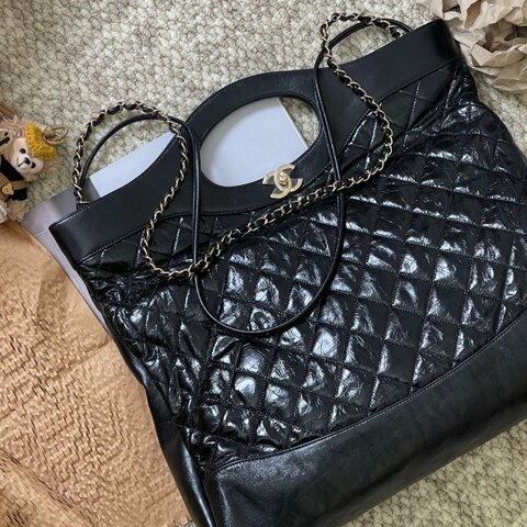 Chanel香奈兒 31bag 黑金手提包斜挎包