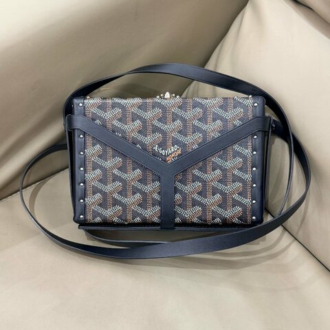 Goyard戈雅 Minaudiere trunk 硬盒子包斜挎包 黑色 可拆卸當手拿包  男女通用
