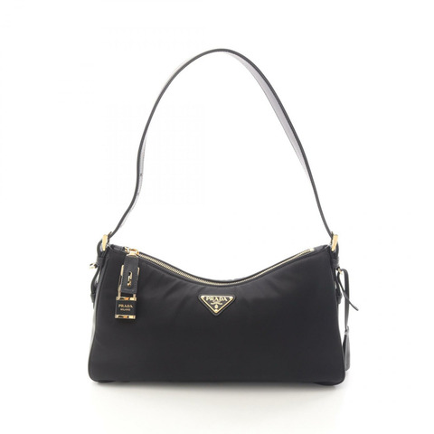 PRADA TESSUTO＋VITELLO 肩背包 1BC2322C8QF0002 尼龍皮革 黑色 全新 女士