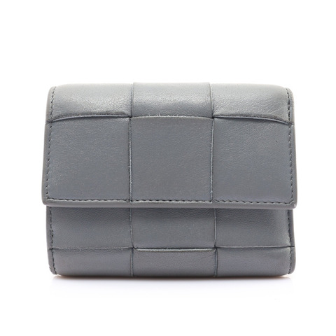 BOTTEGA VENETA BV 寶緹嘉 三折短夾 灰色 編織羊皮 651372