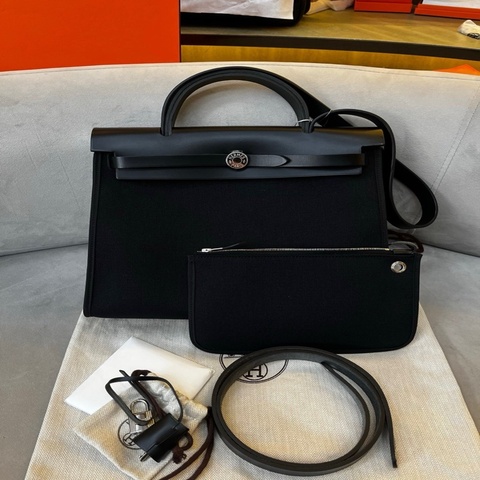 99❤️Hermes/愛馬仕herbag31黑色銀扣
