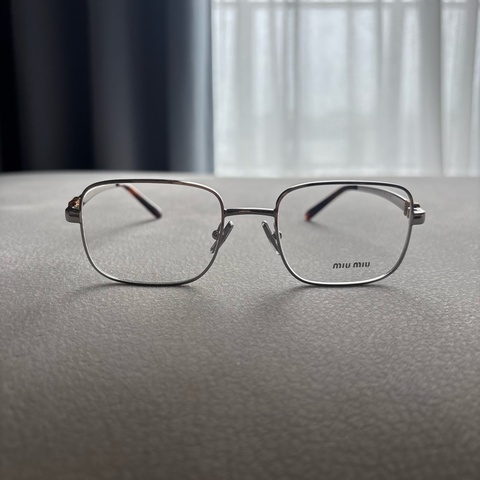 Miu Miu 金屬方框光學眼鏡 51zv 銀色