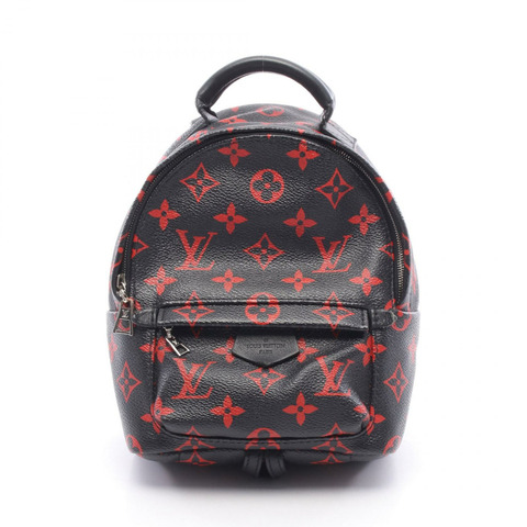 路易威登 Palm Springs 迷你雙肩包 M41457 Monogram Infrarouge 黑色紅色