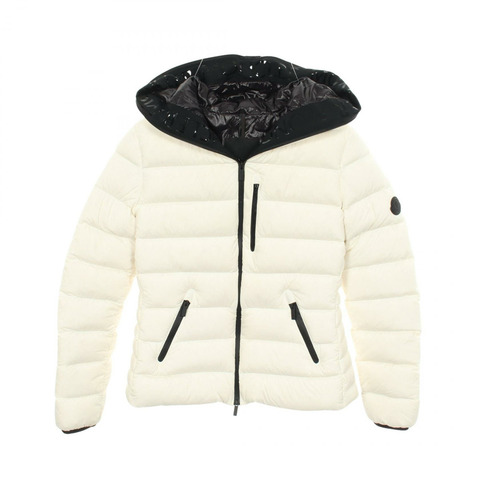 MONCLER HERBE 連帽羽絨外套 1A00093 尼龍 白色 二手 女款 0碼