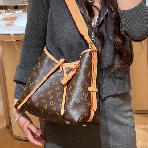 99🆕百搭熱賣款❤️‍🔥Lv路易威登老花小號carryall單肩斜挎側背包