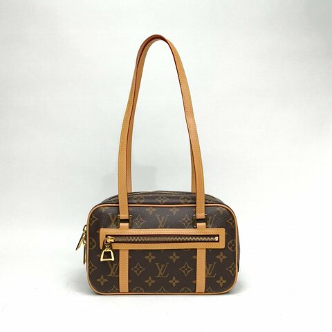 LV CITÉ矩形手袋老花金扣晶片肩背包
