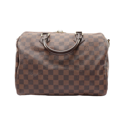 LOUIS VUITTON LV 路易威登 Speedy Bandouliere 30 兩用包 棕色 棋盤格帆布 (無鎖頭鑰匙) N41367