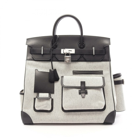愛馬仕 Haut a courroies 40 Cargo Pocket 手提包 26022516 帆布 小牛皮 SHW W