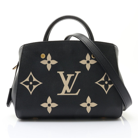 LOUIS VUITTON LV 路易威登 Montaigne BB 兩用包 黑色 原花壓紋牛皮 M45778