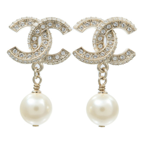 CHANEL PVC/金屬Classic Drop Earrings耳環