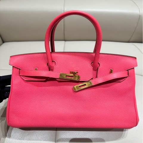 Hermes Birkin 30 Rose Lipstick x ghw Togo leather