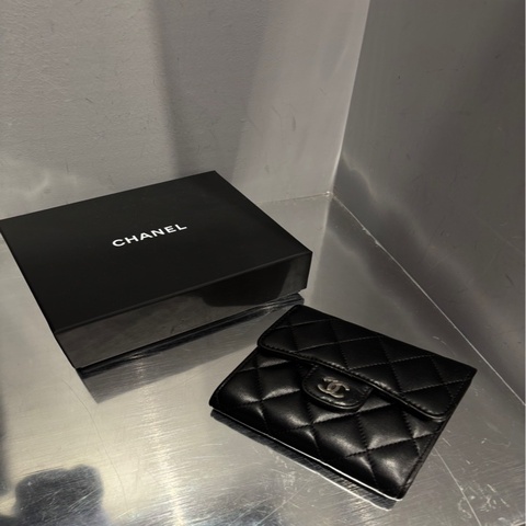 Chanel 羊皮銀扣三折錢包｜Classic Trend CT精品｜台北東區實體