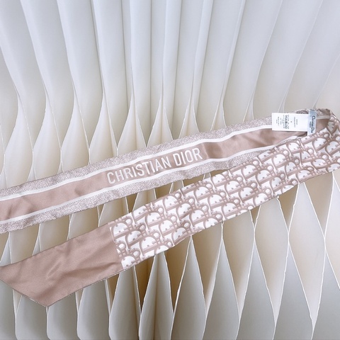 Dior mitzah twilly 粉色老花包包絲巾
