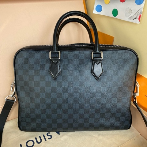 Louis Vuitton 路易威登 黑色棋盤格公文包