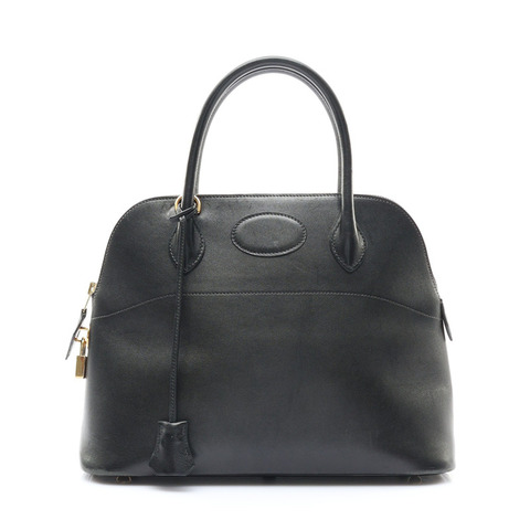 BOLIDE 31 Veau Gulliver牛皮 柏莉包 黑色 金釦 〇X刻 手提包 (缺背帶)【HERMES 愛馬仕】