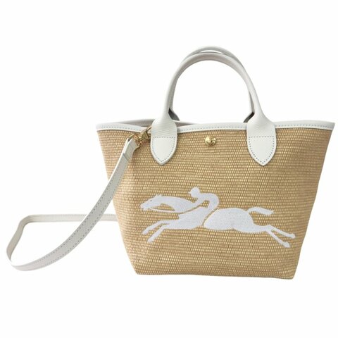 LONGCHAMP Le Panier Pliage 草編 2用袋