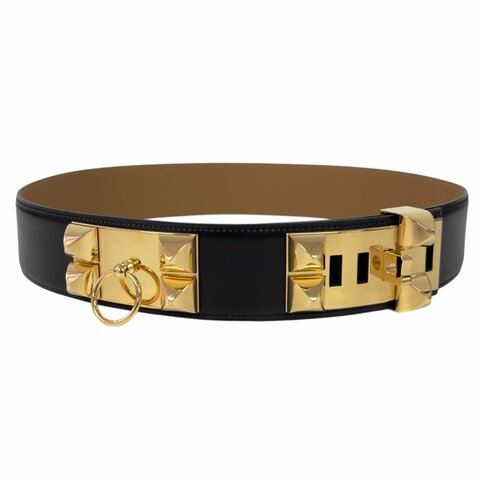 HERMES Collier de Chien 50 腰帶 框R刻