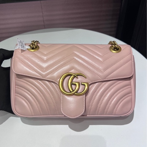 古馳 Gucci馬蒙粉金26