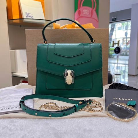 寶格麗/Bvlgari Serpenti Forever 蛇頭包 單肩斜挎手提包】