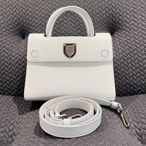 【DIOR/迪奧 Diorever系列 盾牌包 純色簡約 單肩斜挎手提包】馬卡龍藍 女款