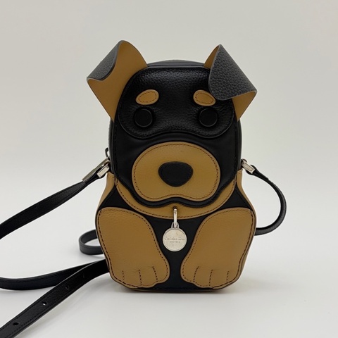 迪奧dior bobby 牛皮立體小狗logo斜挎包