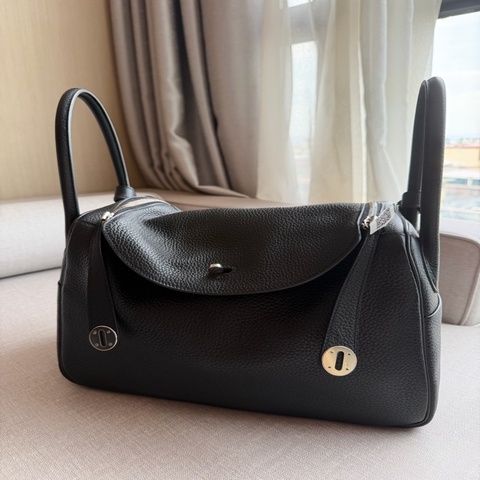 Hermes 爱马仕 Lindy34 黑银 T刻 原始成色