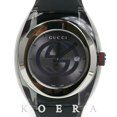 GUCCI Sync 男士腕錶，電池供電，型號 YA137116