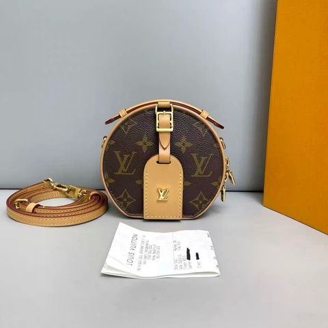 🌷芯片款帶票！ Louis Vuitton LV 老花圓餅 Mini