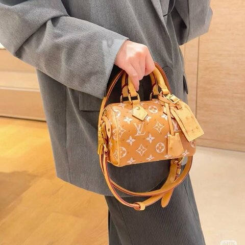 LV Speedy 18 P9 鴕鳥皮  17*13*10cm 全新閒置配件盒子 塵袋 行李牌 鑰匙鎖 購證