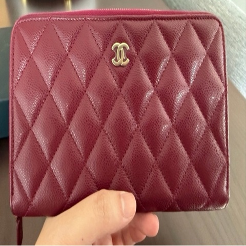 Chanel 酒紅長夾