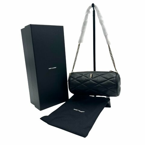 【美收精品】YSL 小羊皮肩背迷你圓筒包  C-975【隔月月中將轉賣至日本 上架期限30天】