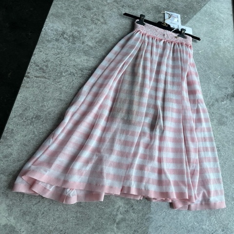 Chanel 24S粉白条纹半裙fr34~~
