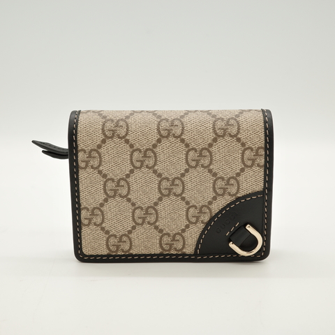Gucci GG Emblem  經典老花雙折小短夾