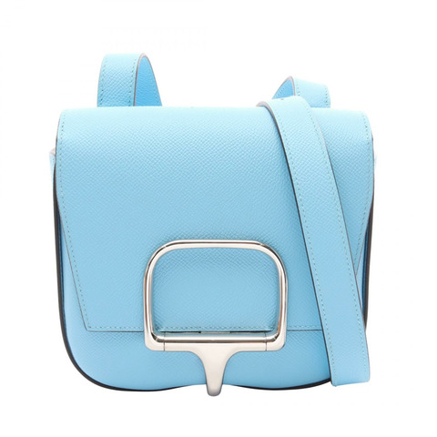 HERMES Della Cavalleria 迷你肩斜背包 Epsom 皮革 藍色 SHW B