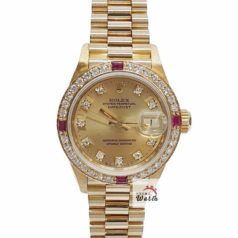【大眾金時代】ROLEX 勞力士69178 Datejust 蠔式女錶 18K 紅蟳錶款 後加紅寶鑽圈 大眾金時代B1553