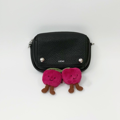 LOEWE 黑色粒面小牛皮相機包｜✨Wisher惟奢名品✨