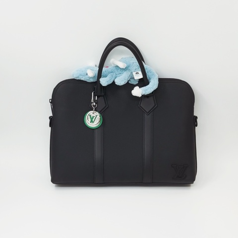 LV 全黑粒面小牛皮商務公事包｜✨Wisher惟奢名品✨