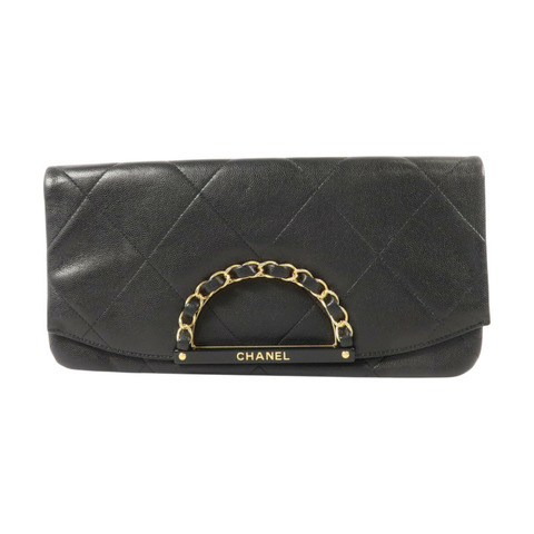 CHANEL 牛皮皮革A Real Catch Clutch金扣手拿包