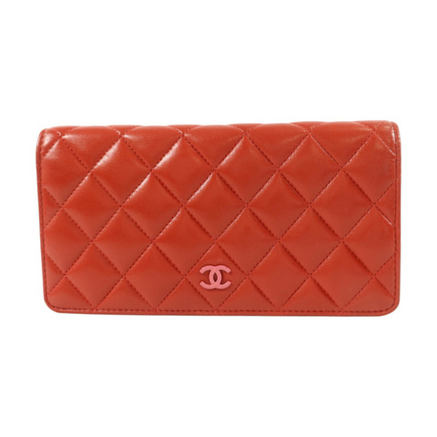 CHANEL 羊皮皮革Bifold Long Wallet長錢包