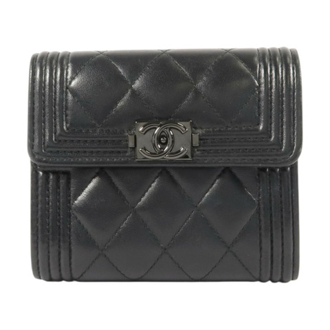 CHANEL 羊皮皮革Boy Chanel Flap Wallet錢包