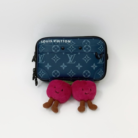 LV 藍色老花印花相機包｜✨Wisher惟奢名品✨