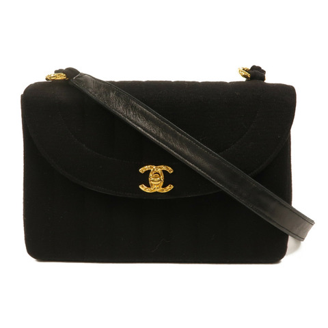CHANEL 帆布Mademoiselle Vertical Quilted肩背袋