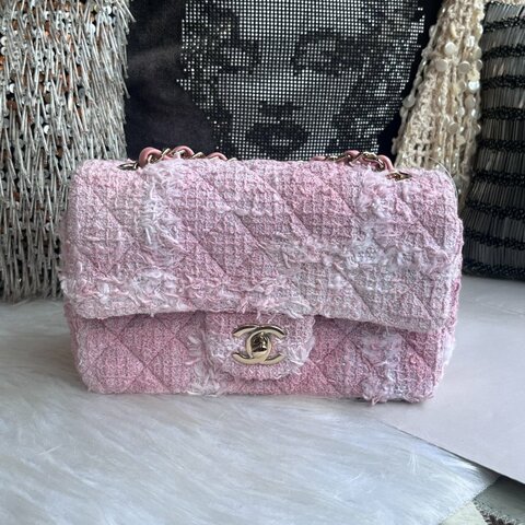 CHANEL 毛呢COCO20 粉色