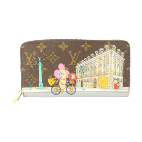 LOUIS VUITTON Monogram Vivienne Zippy Wallet金扣長錢包