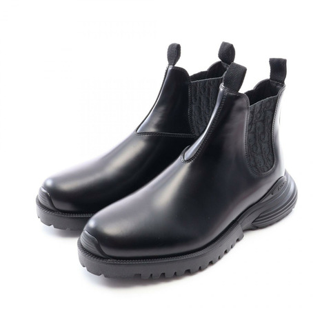 Christian Dior Combat Oblique 短靴 #42 黑色皮革二手女鞋