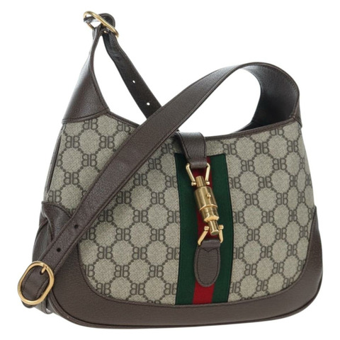 BALENCIAGA BB Monogram Jackie GUCCI 聯名款 PVC 材質 680118 Auth yk20804SAM