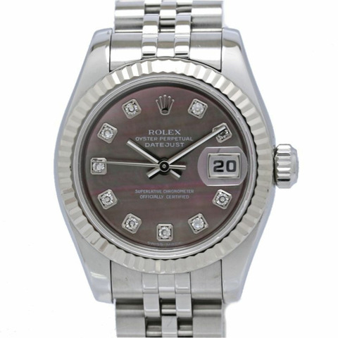 勞力士 Datejust 10P 鑲鑽 179174NG 女士腕錶 SSx18KWG 40585