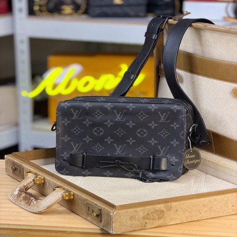 上架中🔑Louis Vuitton 黑原花steamer大款郵差包