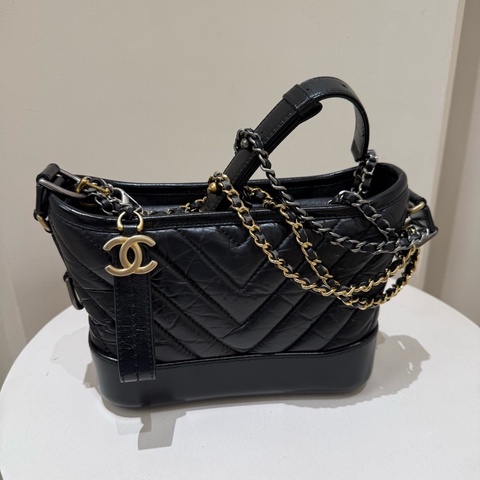 香奈兒/Chanel  復古小牛皮、光滑小牛皮、銀色與金色金屬 15.0 × 20 × 8.0